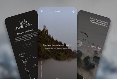 PeakCrafts app branding design minimalist mountain nature ui ux web webdesign