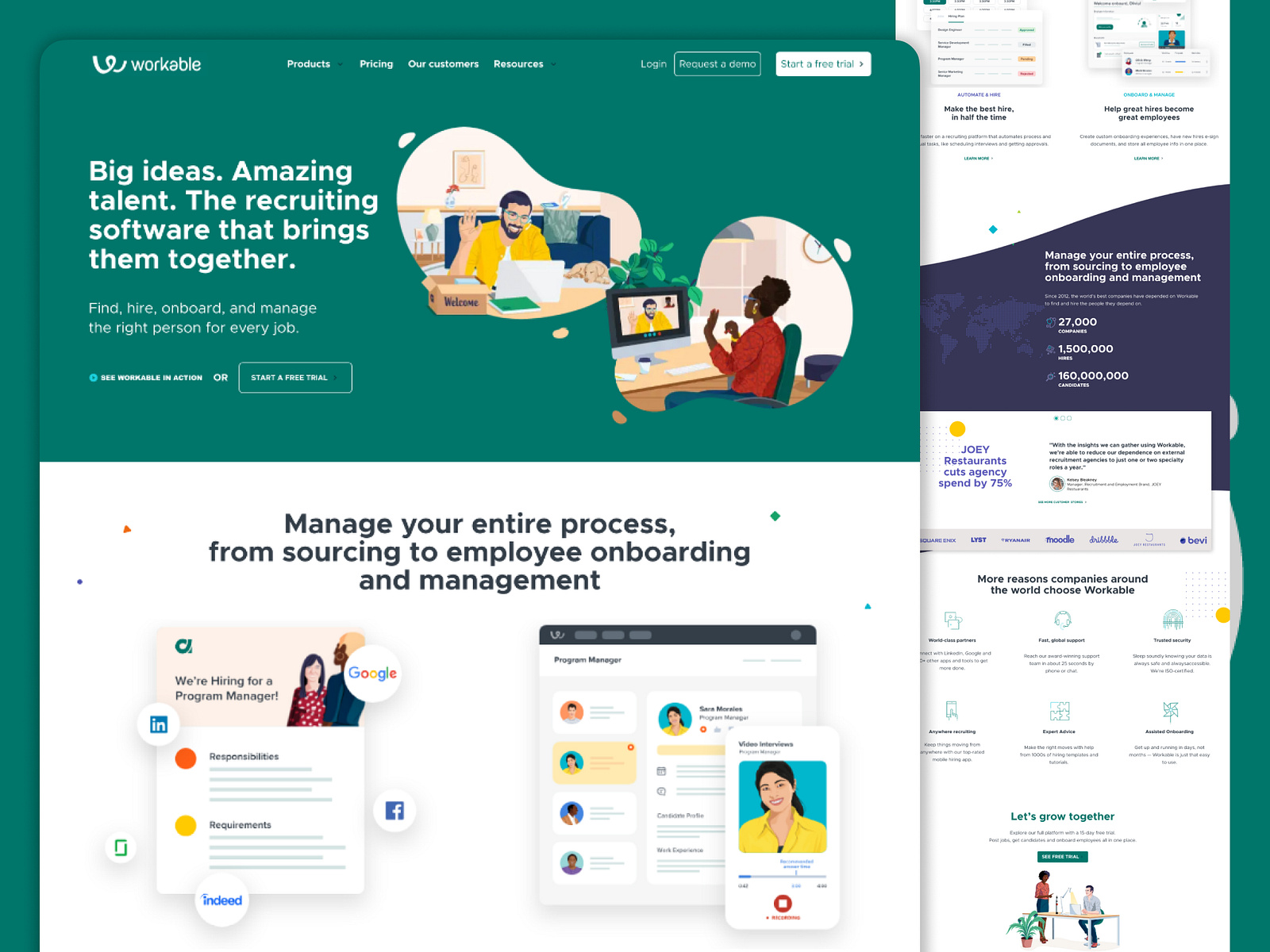 Redesigned workable website by Olasunkanmi Stephens on Dribbble