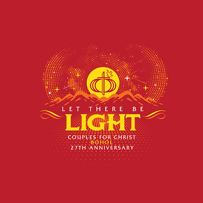 Couples for Christ (Bohol): Let there be Light: 27th Anniv. Logo bohol cfc couples for christ let there be light logo red shirt design
