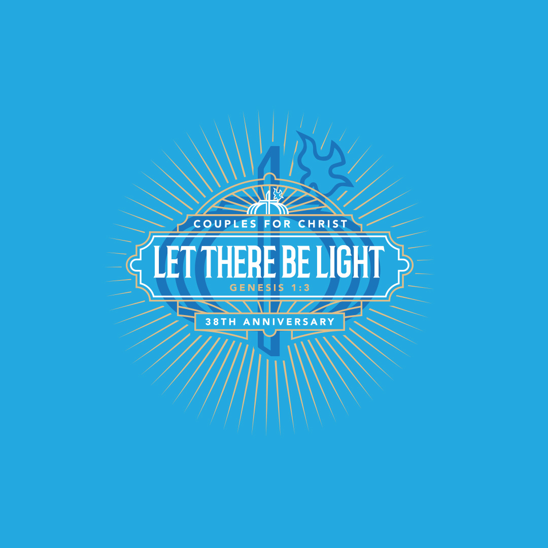 LET THERE BE LIGHT 2019 (OFFICIAL LOGO) 2019 cfc couples for christ let there be light logo logo design