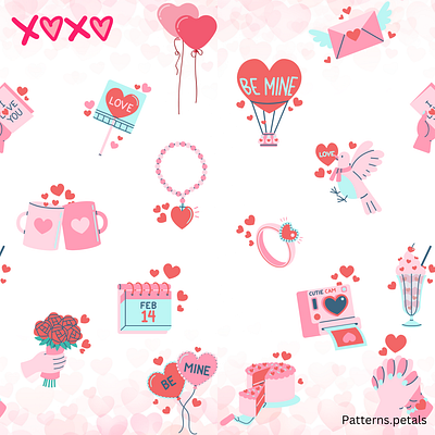 Love is in the air design graphic illustration patterns product