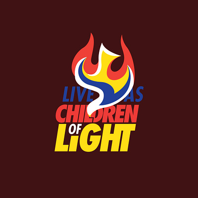 LET THERE BE LIGHT 2019 (DAVAO ORIENTAL), PUBLISHED. beer logo catholic dove fiesta fire holy spirit live logo logo design