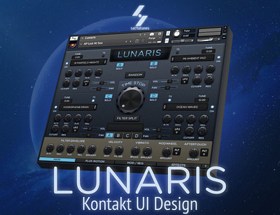 Lunaris Kontakt UI Design ableton audio cubase fl studio hard surface design kontakt luftrum lunaris music pad synth product design satyatunes ui design vst