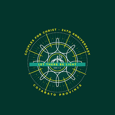 CFC-COTABATO PROVINCE 24TH ANNIVERSARY LOGO, PUBLISHED .gatsby art deco emblem logo logo design.