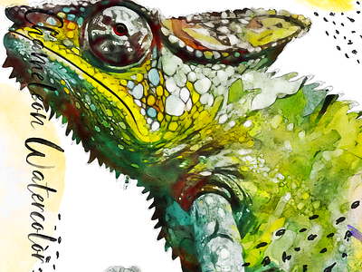 Colorful Chameleon Watercolor Painting Portrait animal illustration animation chameleon chameleon drawing chameleon portrait chameleon watercolor chameleons christmas colorful chameleon graphic design green chameleon illustration lizard motion graphics poster print watercolor watercolor chameleon watercolor painting watercolorush