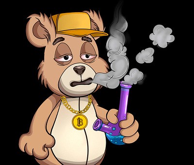 Bong Bear 2d animation 2d character graphic design illustration nft design