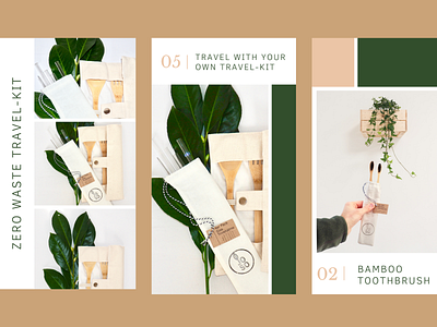 Blog series for a zero waste start-up. blog branding content graphic design