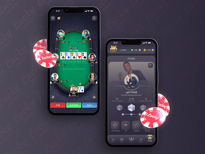Poker App Mobile 3d branding graphic design logo ui