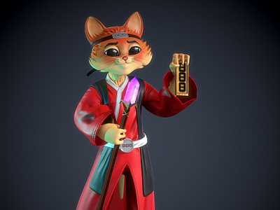Cat of Fortune game character 3d 3d animation 3d character animated work art work cats character design game character game design game development