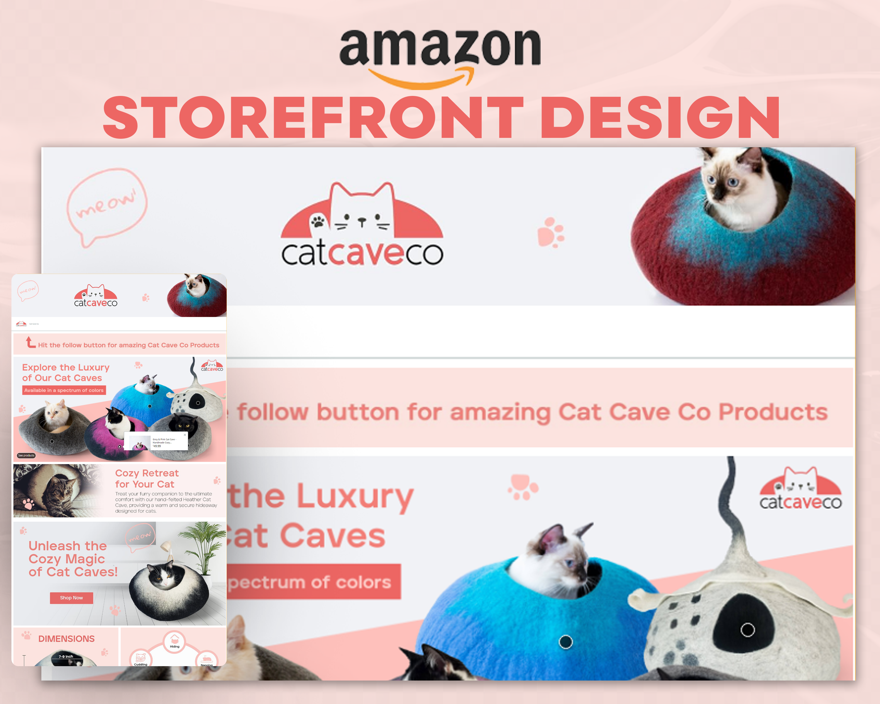 Amazon Storefront - Cat Cave amazon branding graphic design graphicdesign listingimages photoshop
