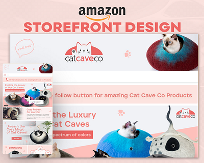 Amazon Storefront - Cat Cave amazon branding graphic design graphicdesign listingimages photoshop
