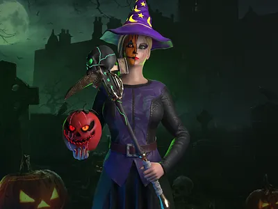 Halloween | Character Animation | Game 3d animation animated character animation design blender character character animation game game animation halloween illustration maya modeling