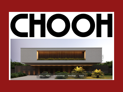 Architectural Studio CHOOH design landing site ui web design website