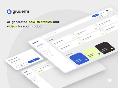 AI-generated how-to articles and videos UI/UX ai branding concept design digitalproduct logo mvp product saas ui ux