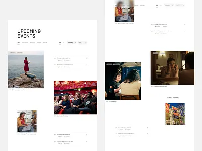 Cultural association - Talenthub for film and media branding clean design digital design events grid images logo overview sans serif typography ui ux webdesign