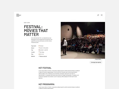 Cultural association - Talenthub for film and media association branding clean culture design detailpage digital design event festival institute logo typography ui ux webdesign