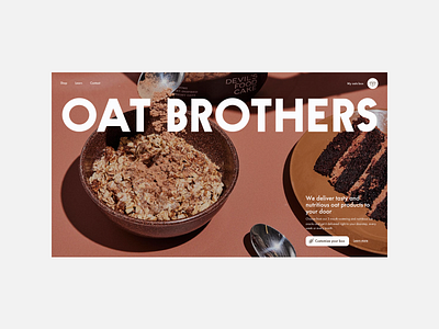 Oat Brothers healthy food delivery branding clean design digital design food header healthy logo typography ui ux webdesign