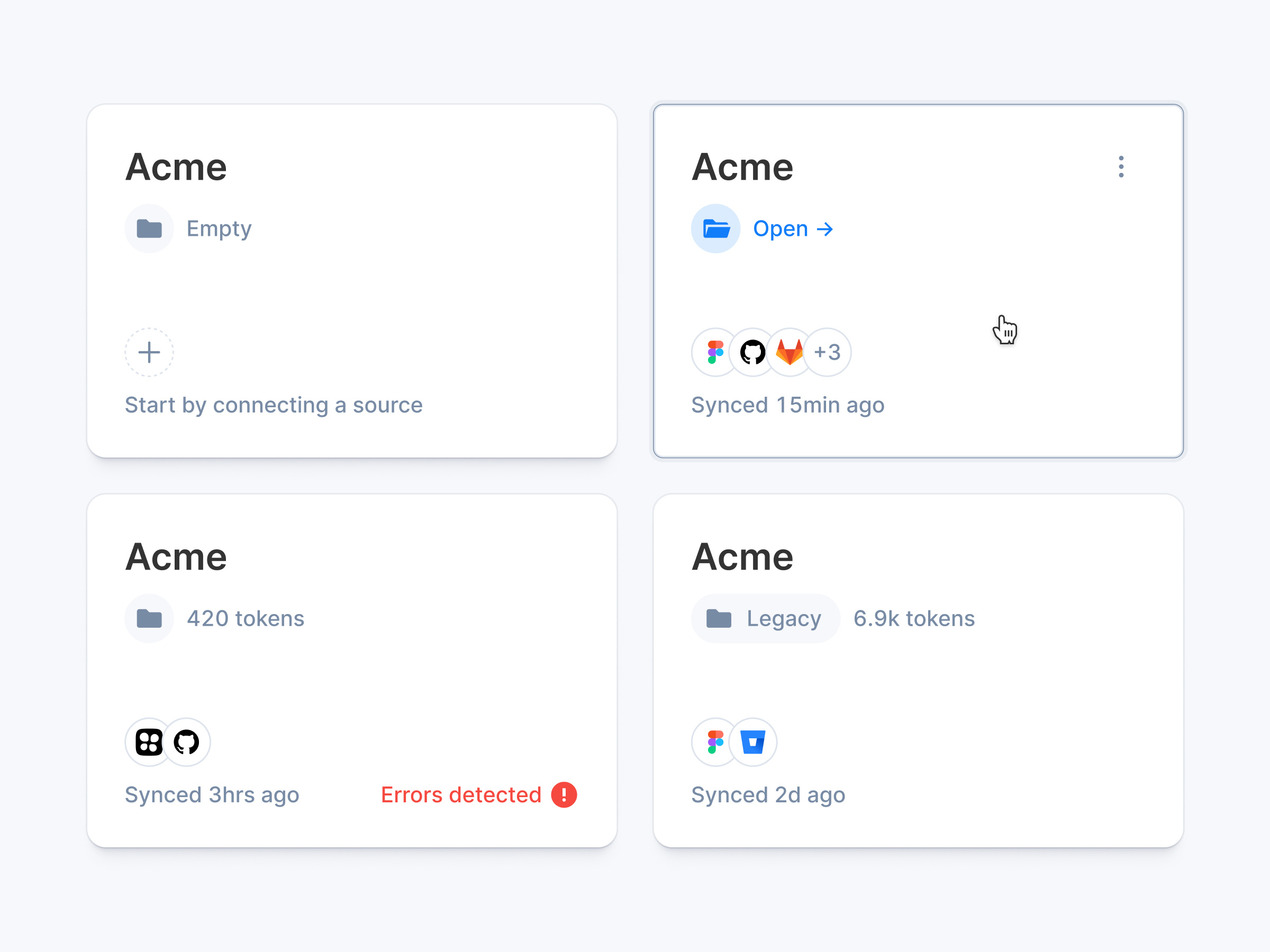 Specify · Repository folder revamp apps empty error figma folder github hover interface product design repository saas shadow specify token tokens studio ui