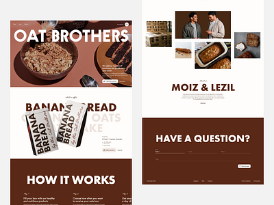 Oat Brothers healthy food delivery branding clean design digital design food healthy logo typography ui ux webdesign