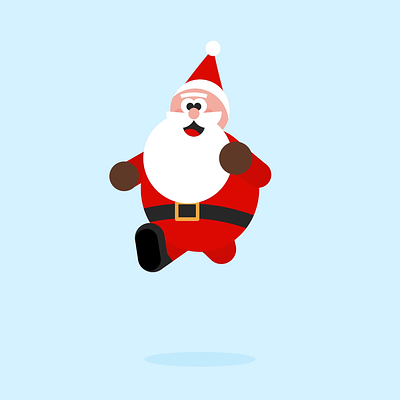 🎄 Merry Xmas & Happy New Year 🎄 2d animated animation character christmas claus design geometric graphic design illustration loop minimal motion motion graphics new year rig runcycle santa walkcycle xmas
