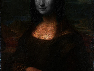 Mona Lisa's black and white face black and white joconde masterpiece mona lisa paint