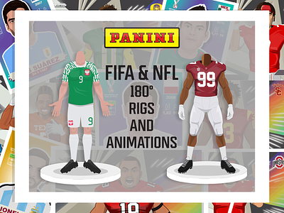 Panini rigs and cards animations 2d animation adter effects characteranimation charaters fifa motion design nfl players rig riging spine
