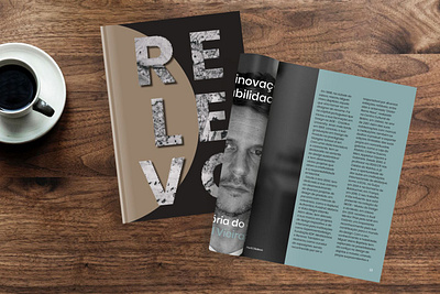 MAGAZINE - RELEVO REVISTA - RELEVO adobe communication design cork creativity current design diversity editorial design graphic design image magazine materials mockup modern organic original pages paper shapes text