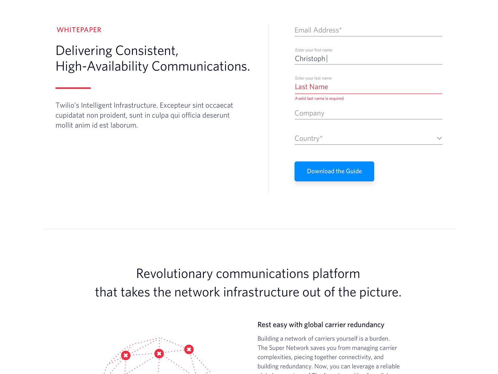 Landing page template design by Markandeya Sendan on Dribbble