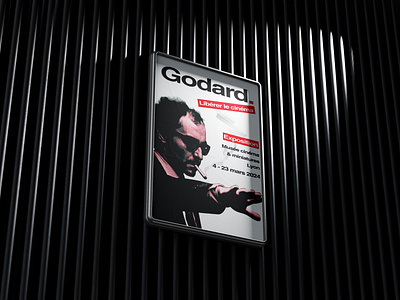Godard exposition's poster cinema french new wave godard poster