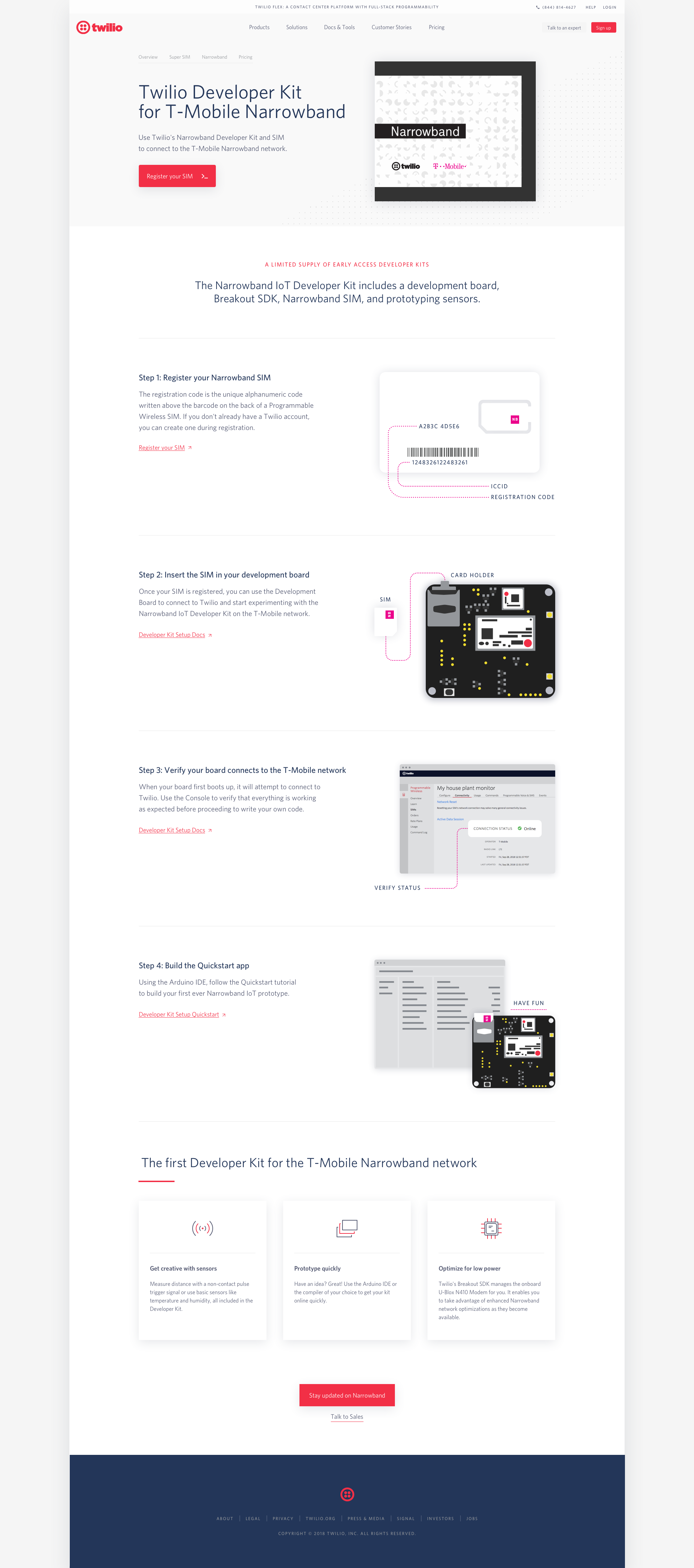 Twilio IoT Landing pages iot landing page ui visual design