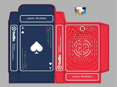 Twilio playing cards circuit boards code playing cards swag