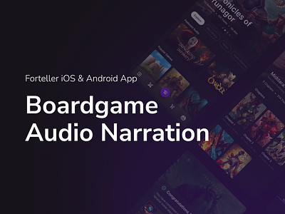 Boardgame Audio Narration: Mobile App app graphic design mobile native ui ux