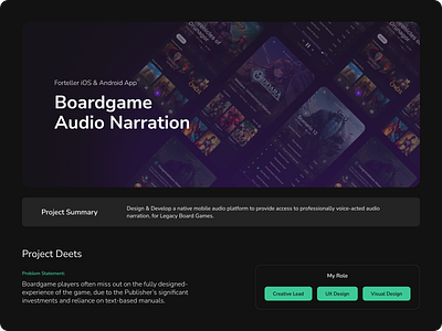 Boardgame Audio Narration: Mobile App app graphic design mobile native ui ux