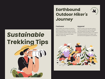 Poster Design & Illustrations branding character design graphic design hiking illustration outdoor poster travel trekking typography