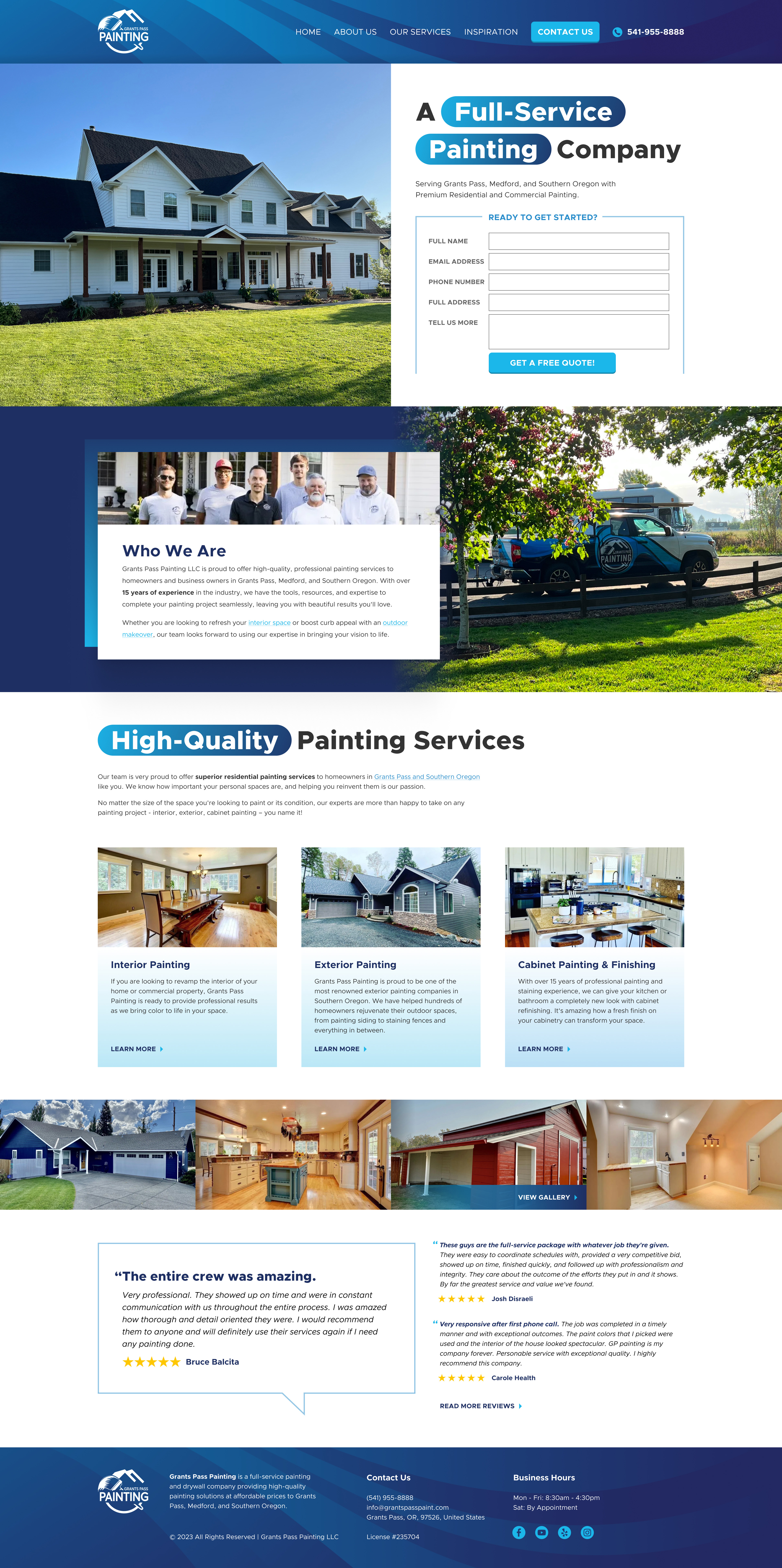 Painting Company Website By Christian Magill On Dribbble   Original 7941b8da638206db23192c783c17435f 