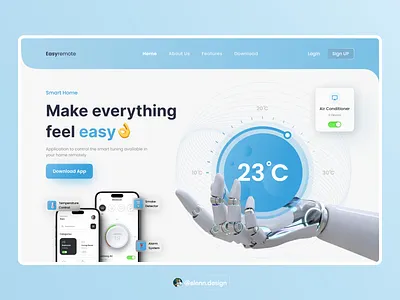 Smart Home - Website Hero Banner android concept control design app home home automation home monitoring household interface ios landing landing page remote control smart devices smarthome ui user interface ux web design website