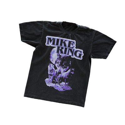 Mike Ring "Wolves" Tee Design adobe photoshop graphic design graphic t shirt merch design music industry t shirt