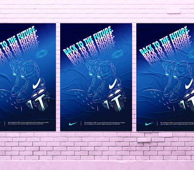Nike Air Mag Poster branding design drawing graphic design illustration logo nike poster design typography ui ux vector