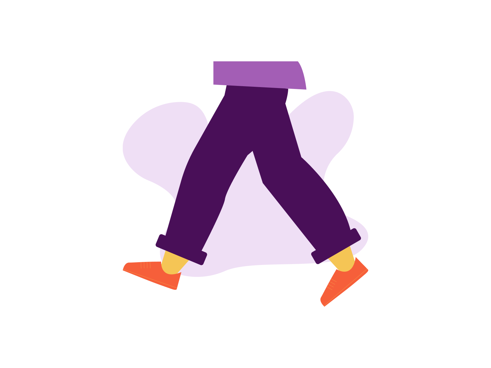 illustration for walking meditation by Aida on Dribbble