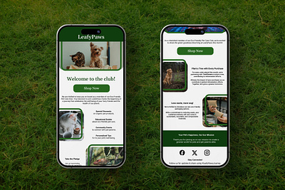LeafyPaws - Signup and Email Campaign branding design email campaign email design graphic design typography uiux user interface design