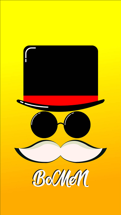 BoMen : free wallpaper for your phone design easy free free wallpaper gentleman glasses graphic design hat illustration mustache old money phone wallpaper