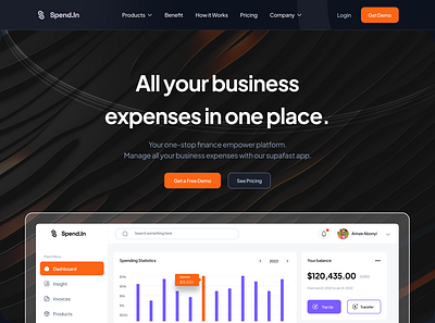 Hero Section business hero section landing page ui ux