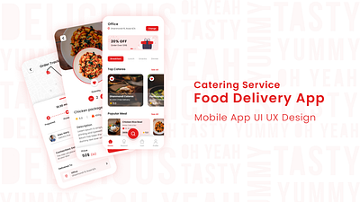 Catering Service App app design catering service app food delivery app graphic design ui uiux design