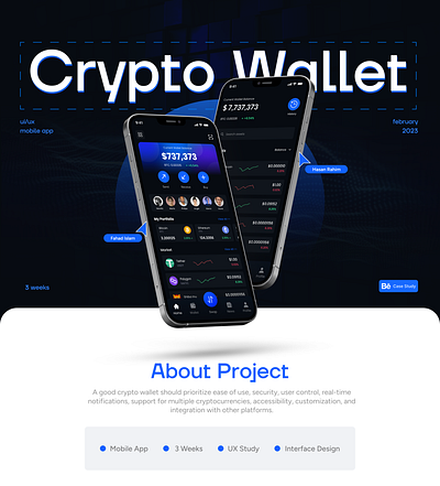 Crypto Wallet - App UI/UX Design app design crypto app financial app graphic design ui uiux design