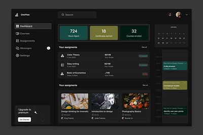 E-learning Dashboard productdesign ui