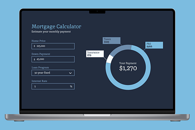 Daily UI Challenge #004 : Calculator calculator dailyui graphic design mortgage realestate ui web design