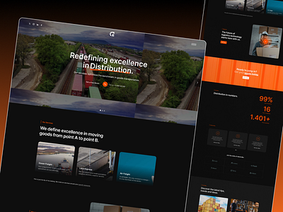 Logistic Website Design business figma goods logistics logistics company small business tranport trasportation uiux ux design web design website