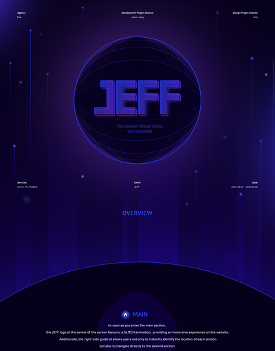JEFF World - NFT based Metaverse game Landing page agency animation game homepage landingpage scrollanimation ui uiuxdesign ux webagency webdesign webdevelopment website