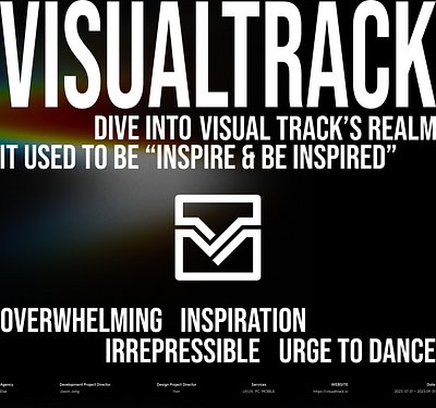 Visualtrack - Video Production Studio Homepage 3d agency animation branding homepage kpop landingpage musicvideo scrollanimation ui uiuxdesign ux videoproduction webagency webdesign webdevelopment website