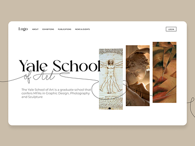 Yale School of Art art art school arts banner branding hero page landing page new ui concept redesign school of art study ui ux ui yale yale school of art мистецтво редизайн школа школа мистецтв